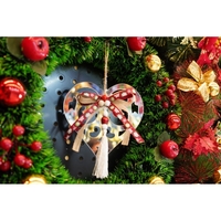 Ornament brad, Flippy, Inima, Argintiu, Lucios, 14*26CM, Acril, Interior/ Exterior