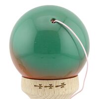 Kendama X Originala, Profesionala, Flippy, Big Cups V2, Super Sticky Cupe Mari, Rulment Metalic cu Ata 55 cm, Rosu/Verde