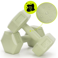 Set gantere hex 2x1,5 kg, bitum cu invelis rezistent PP, verde