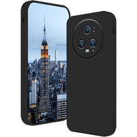 Husa de Protectie, Vafy, pentru Honor Magic 5 Pro, Liquid Silicone, cu Microfibra pe Interior, Protectie Antisoc, Compatibil Incarcare Wireless, Negru
