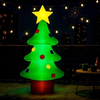 Brad gonflabil de exterior decor de Craciun, iluminare LED, compresor integrat, 125 cm, verde