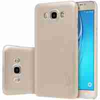 Husa Samsung Galaxy J7 2016 Nillkin Frosted Shield Auriu + Folie de protectie