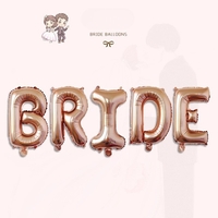 Set Baloane din Folie Metalizata, Flippy, Model Scris Bride, Litere de 40 cm, Tema Iubire, Baloane Party, Ambalaj Individual, Pai Inclus, Umflare cu Aer sau Heliu, Roz