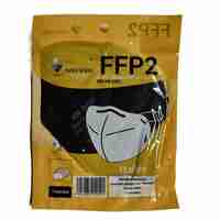 Set 30 bucati Masca de protectie faciala, Flippy, de unica folosinta pentru adulti, FFP2, KN95 CE 0370, 5 straturi, nesterila, ambalaj individual, Negru