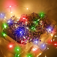 Instalatie de Craciun Vafy, liniara, cu 200 micro LED-uri, 20 m, 220V, conectare la retea, cu 8 jocuri de lumini, interior/exterior, fir transparent, 3 fire cupru, multicolora