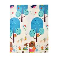 Covoras pentru Copii, Flippy, cu 2 Fete, Model Zmeu/Ursi, din XPE+PE, Impermeabil, Antiderapant, Protectie Termica, +3 Luni, Pliabil, 180 x 200 x 1.5 cm, Multicolor