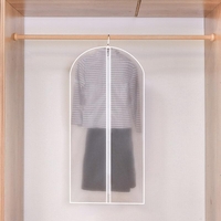 Set 5 Huse de Depozitare cu Fermoar, Flippy, pentru Haine, de Protectie, pentru Voiaj, Netesut, Rezistent la Praf, 60x120 cm, Transparent-Alb