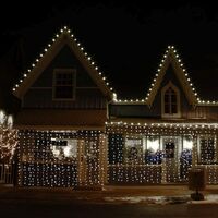 Instalatie Craciun, Tip Perdea, IP44, 1 m x 1 m, 60 LED-uri, Alb rece, 8 jocuri de lumini, Transformator cu telecomanda, Interconectabila, Prelungitor 5 m inclus, Fir transparent, Interior/ Exterior, Vafy