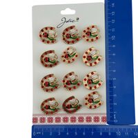 Set 12 Brose Martisor Primavara, Jolie, Model Potcoava cu Pietre, Buburuza si Floare, Multicolor
