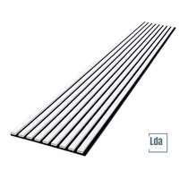 Riflaj MDF decorativ LDA PREMIUM de tip Panou Acustic, Alb Mat, 260x40 cm