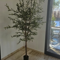 Planta artificiala Atmosphera Maslin decorativ cu ghiveci, 210 cm, verde