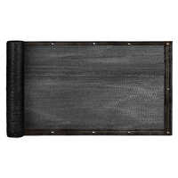 Protectie balcon din plasa PVC, cu inele metalice pentru prindere, 105x700 cm, negru