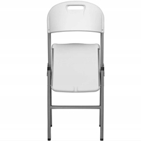 Scaun pliabil 54x46x86 cm, otel si HDPE, antiderapant, alb