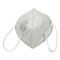 Set 15 bucati Masca de protectie faciala, Flippy®️, de unica folosinta, FFP2 CE 2163, 5 straturi, nesterila, ambalaj individual, Alb