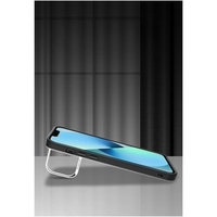 Husa de protectie pentru iPhone 14, cu suport metalic pentru camera, Bracket Series, Vafy, Protectie Antisoc, PC mat, silicon moale pe margini, Negru