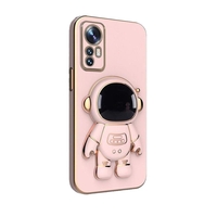 Husa de Protectie 2 in 1, Vafy, Husa de Protectie pentru Samsung Galaxy A15/A15 5G, Model Astronaut cu Suport, din TPU, Roz