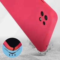 Husa protectie Vafy pentru Samsung A22 5G Liquid Silicone Roz Fuchsia/Roz