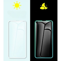 Folie Sticla Securizata Flippy, Luminous, compatibila cu Apple iPhone 12, Margine fosforescenta verde