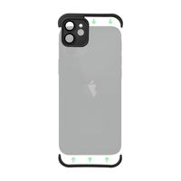 Husa TPU Edgeless Compatibila cu iPhone 15 Pro, Vafy, Protectie pentru Colturi si Camera, Aliaj, Antisoc, Antizgariere, Negru Mat