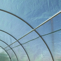 Sera de gradina, tip tunel cu cadru metalic, 300x200cm, verde, 6mp, usa cu cadru