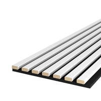 Riflaj MDF decorativ LDA PREMIUM de tip Panou Acustic, Alb Mat, 260x40 cm