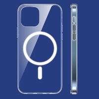 Husa de protectie Vafy compatibila cu Apple iPhone 15, MagSafe Blister, gaura mare camera, transparenta