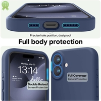 Husa de Protectie Matte TPU, Vafy, pentru OnePlus Nord CE2 Lite, Protectie Camera, Antisoc, Antizgariere, Antialunecare, Acoperire Completa, Albastru