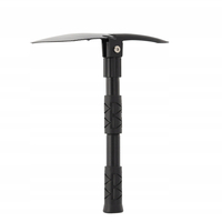 Lopata pliabila multifunctionala 5 in 1 pentru camping si gradina, otel mangan, 41 cm, negru