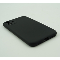 Husa protectie, Vafy, compatibila cu Apple iPhone 12 Pro Liquid Silicone Negru