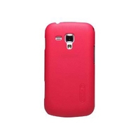 Husa Samsung Galaxy S Duos Nillkin Frosted Shield Rosu + Folie de protectie