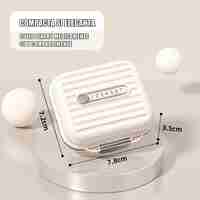 Cutie Medicamente, Flippy, Bej, 7 Compartimente, Portabila si Compacta, 7.8x7.2x3.5 cm, Ideala pentru Uzul Cotidian