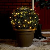 Instalatie de Craciun liniara Yoto, 10 m, din care 1 m cablu priza 220V, 100 LED, 8 jocuri de lumini, controler, fir negru, alb cald