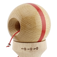 Kendama X Originala, Profesionala, Flippy, Super Sticky, Cupe Mari KING SIZE V3, Gaura in Baza, Rulment Metalic, din lemn 18 cm, Ata 62/65 cm, Original Rosu