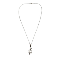 Set Lantisor cu Pandantiv din Argint 925, Jolie Silver, pentru Dama, Model Libelula Dubla, 2.8 x 1 cm, Argintiu
