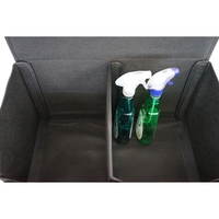 Cutie de Depozitare Auto, Flippy, Organizator Premium Portbagaj, Geanta Multifunctionala din Piele Ecologica, Rezistent la Uzura si Pliabil, 2 Compartimente Depozitare, Maro Havana, 55 x 30 x 30cm