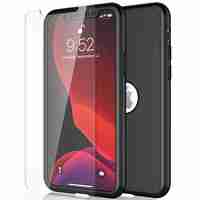 Husa de protectie Vafy compatibila cu Samsung A32 5G, Full Cover 360, Negru + Folie de protectie