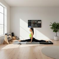 Saltea fitness pliabila 3 segmente, PVC si spuma EPE, 180x60x6 cm, negru si gri