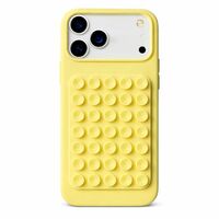 Husa din Silicon pentru iPhone 17, Vafy, Carcasa de Protectie cu Ventuze, din Cauciuc Moale Rezistenta la Socuri, Galben