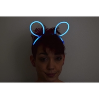 Cordeluta Decorativa, Flippy, din Plastic, Fluorescenta, Accesoriu Petrecere, Albastru