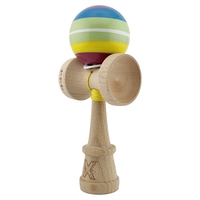 Kendama X Originala, Profesionala, Flippy, Legendary Spectrum, Cupe Mari KING SIZE V3, Super Sticky, Gaura in Baza, Rulment Metalic, din lemn 18 cm, Ata 62/65 cm, Multicolor