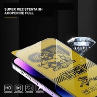 Folie de protectie Ceramica, Flippy, compatibila cu Apple iPhone 15 Plus, Transparenta HD, 9H, margini negre