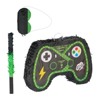 Pinata Controler Gamepad pentru Petrecere, Flippy, din Hartie si Carton, Pinata pentru Petreceri, 42 x 28 x 8 cm, Negru