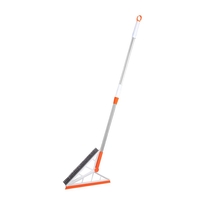 Mop Multifunctional, Flippy, Portocaliu, cu Racleta din Silicon, Maner Telescopic, Curatarea Eficienta a Tuturor Suprafetelor