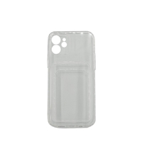 Husa protectie Vafy cu suport card compatibila cu Apple iPhone 12 Pro Max Transparent