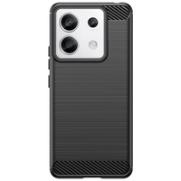 Husa de Protectie pentru Xiaomi Redmi Note 13 Pro, Vafy, Protectie 360, din TPU cu element de Carbon, Anti Alunecare, 1.8 mm, Negru