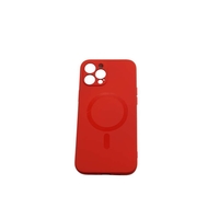Husa protectie Vafy compatibila cu Apple iPhone 12 Mag Safe Silicone Rosu