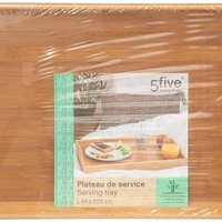 Tava servire 5Five dreptunghiulara din bambus, 44x29 cm, maro natur