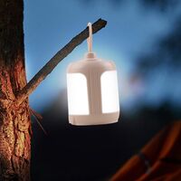 Mini Lampa LED de Camping, Vafy, pentru Aer Liber, Reincarcabila USB Type C, 3 Trepte de Lumina, Portabila, 13.8 x 6.5 cm, 5V, Alb