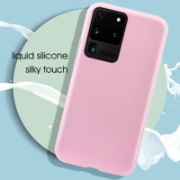 Husa protectie Vafy compatibila cu Samsung S21 5G Liquid Silicone Case Roz