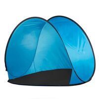 Cort plaja si picnic semi-deschis Sersimo, protectie UV, 150x90x90cm, albastru negru